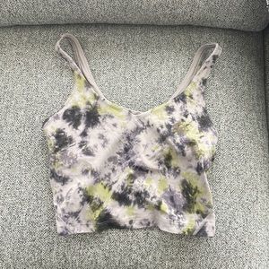 LULULEMON ALIGN™ CROPPED TANK TOP Radial Tie Dye Mauve Grey Multi